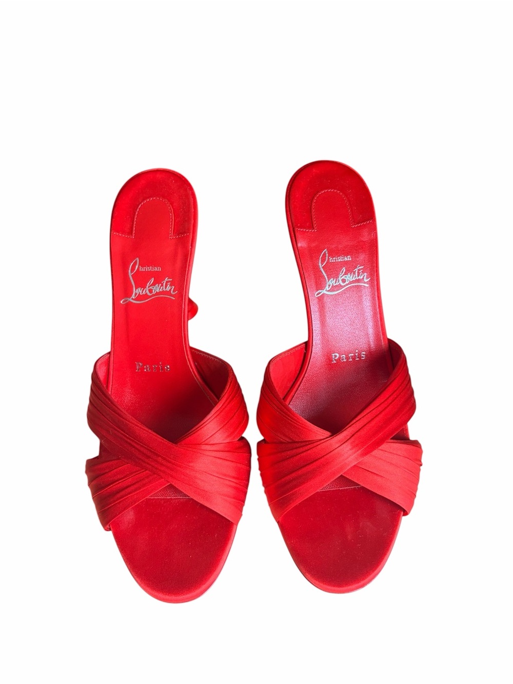 Christian Louboutin Nicol is back 85mm satin heels RETAIL 995 - Picture 5 of 9